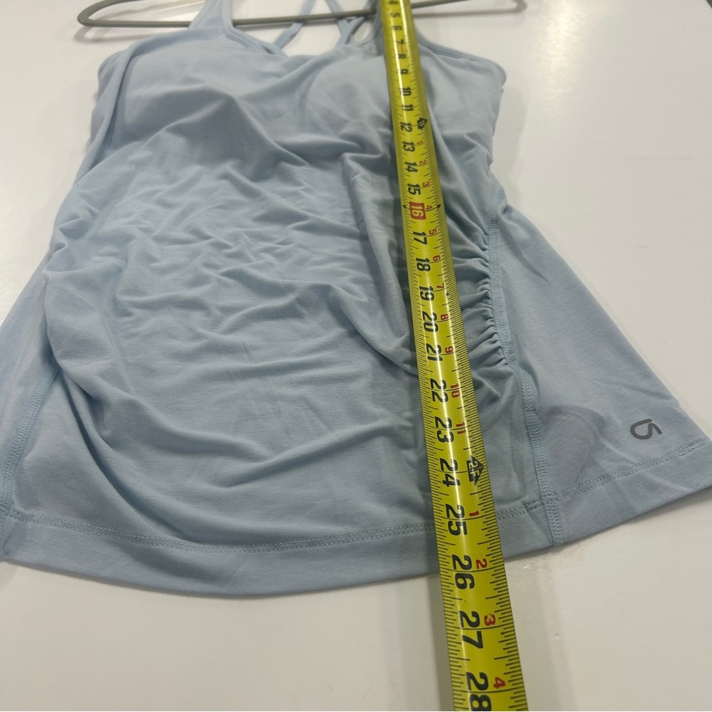 Gap Light Blue Strappy Tank Top Draped Sleeveless Minimal Y2K Athleisure Camisol - Picture 3 of 8